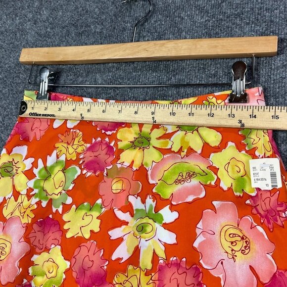 NEW Maurices Flower Print Multicolor Women's Skirt Size 10 USA MADE - Picture 4 of 8